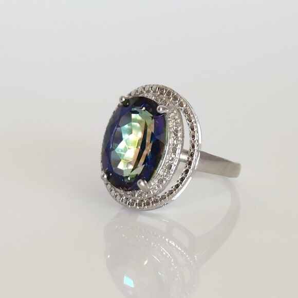 Mystic Gemstone Ring 6.2 Carats Size 8 - Picture 6 of 9